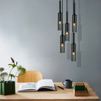 Lampa Wisząca Minimalistyczna z Cylindrycznym Kloszem ze Szkła