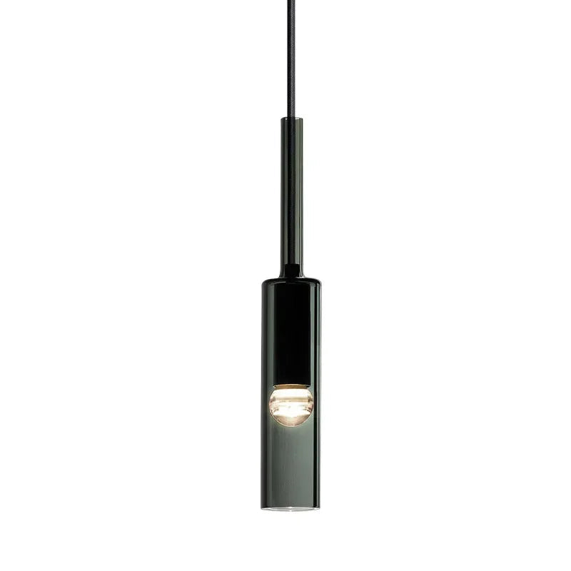 Lampa Wisząca Minimalistyczna z Cylindrycznym Kloszem ze Szkła