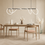 Lampa Wisząca Minimalistyczna z Falistym Przewodem Świetlnym nad Stół
