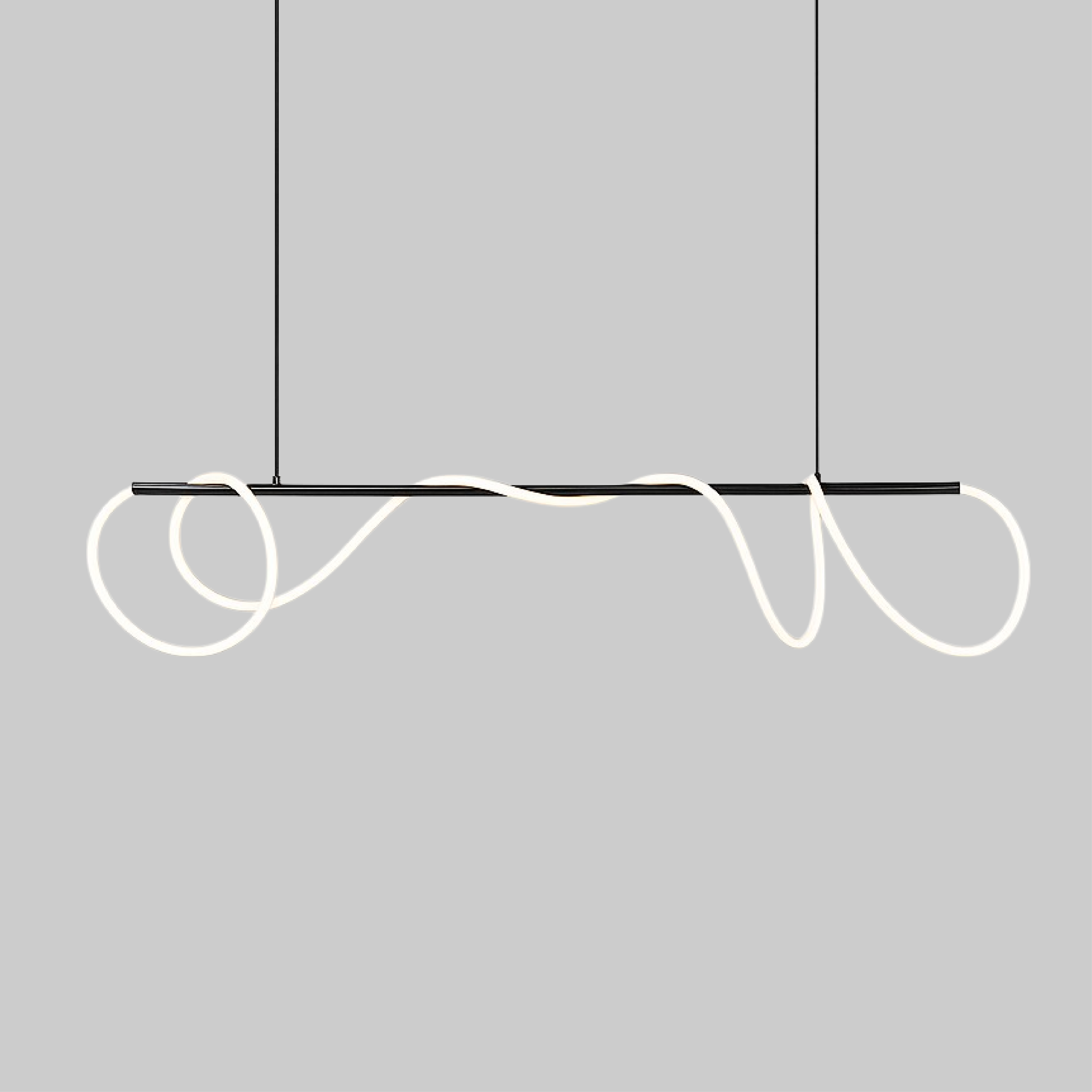 Lampa Wisząca Minimalistyczna z Falistym Przewodem Świetlnym nad Stół ##POS:6##