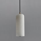 Lampa Wisząca Minimalistyczna z Kloszem Cylindrycznym z Alabastru