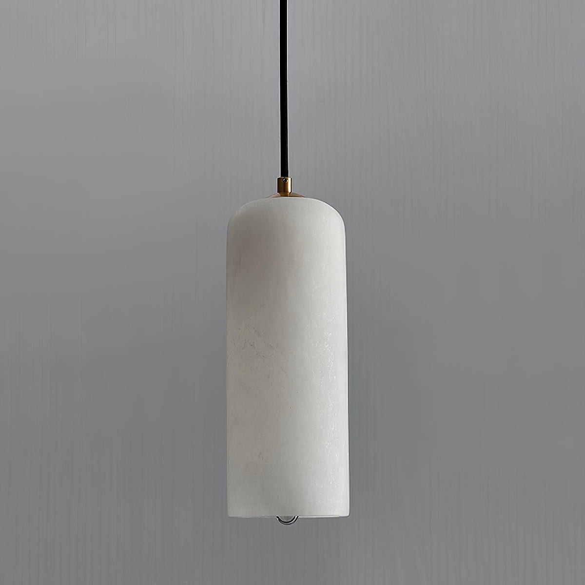Lampa Wisząca Minimalistyczna z Kloszem Cylindrycznym z Alabastru