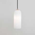 Lampa Wisząca Minimalistyczna z Kloszem Cylindrycznym z Alabastru