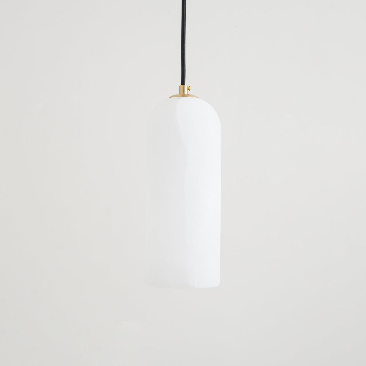 Lampa Wisząca Minimalistyczna z Kloszem Cylindrycznym z Alabastru