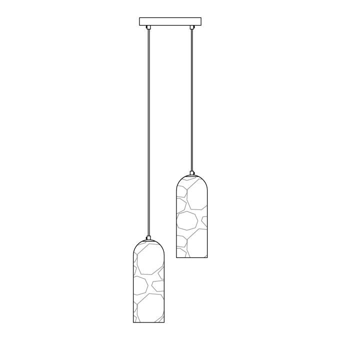 Lampa Wisząca Minimalistyczna z Kloszem Cylindrycznym z Alabastru