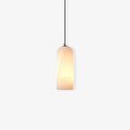 Lampa Wisząca Minimalistyczna z Kloszem Cylindrycznym z Alabastru