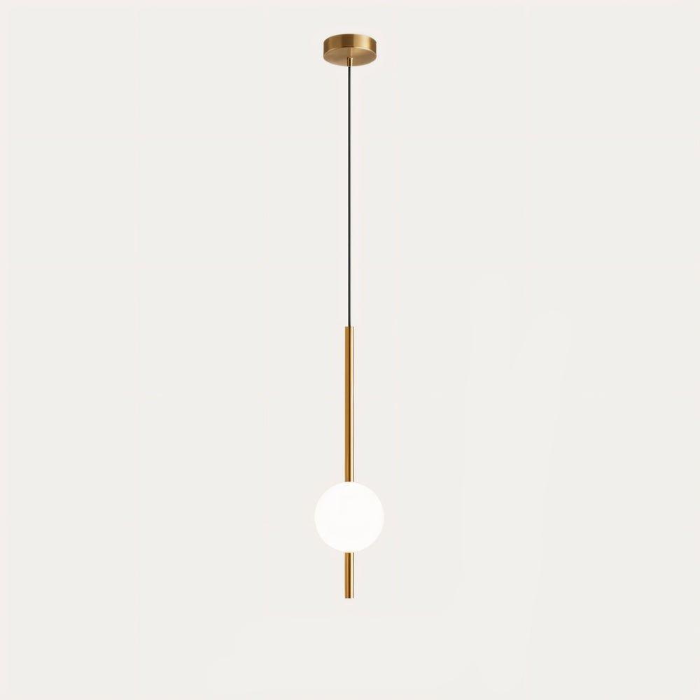 Lampa Wisząca Minimalistyczna z Kloszem Kulistym ze Szkła