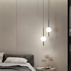 Lampa Wisząca Minimalistyczna z Kloszem Kulistym ze Szkła