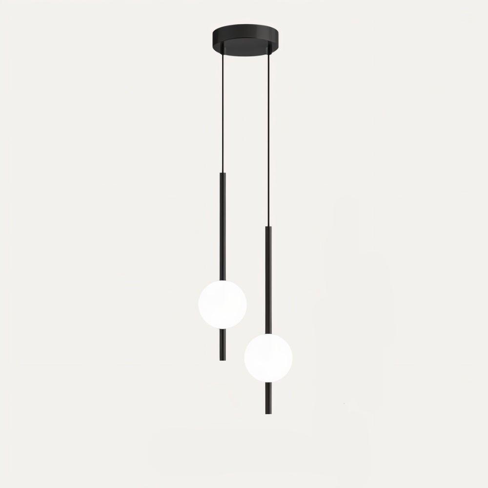 Lampa Wisząca Minimalistyczna z Kloszem Kulistym ze Szkła