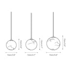 Lampa Wisząca Minimalistyczna z Kloszem w Kształcie Kuli z Alabastru