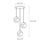 Lampa Wisząca Minimalistyczna z Kloszem w Kształcie Kuli z Alabastru