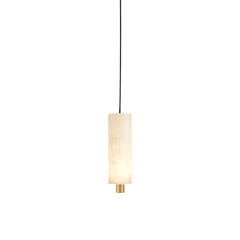 Lampa Wisząca Minimalistyczna z Kloszem z Alabastru