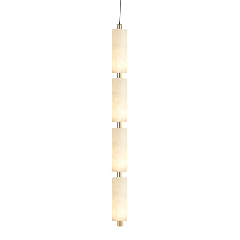 Lampa Wisząca Minimalistyczna z Kloszem z Alabastru