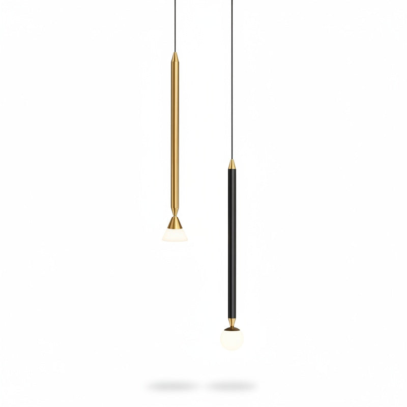 Lampa Wisząca Minimalistyczna z Mlecznym Kloszem i Regulowanym Zwisem