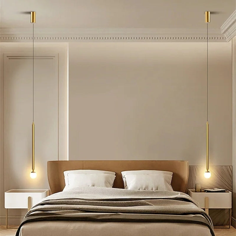 Lampa Wisząca Minimalistyczna z Mlecznym Kloszem i Regulowanym Zwisem