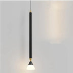 Lampa Wisząca Minimalistyczna z Mlecznym Kloszem i Regulowanym Zwisem