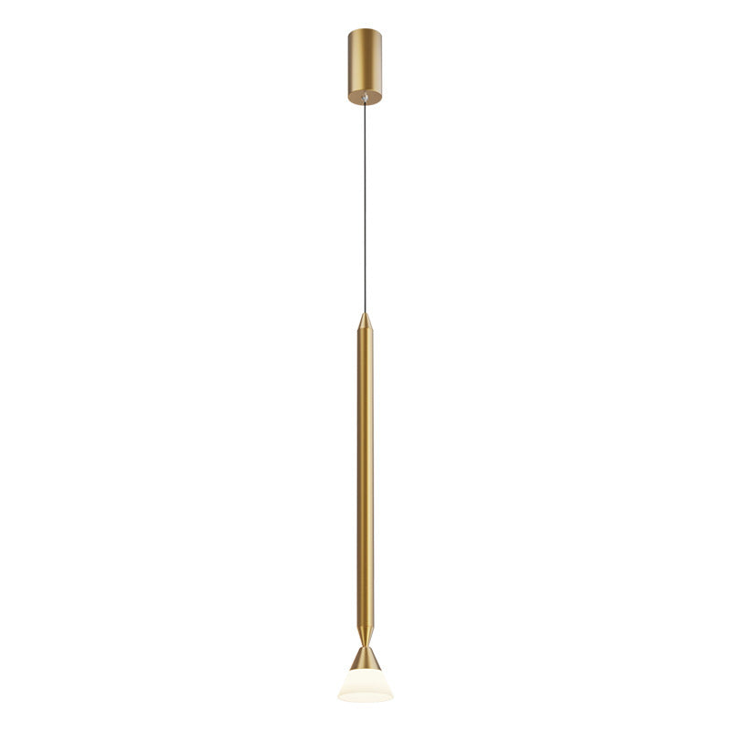 Lampa Wisząca Minimalistyczna z Mlecznym Kloszem i Regulowanym Zwisem