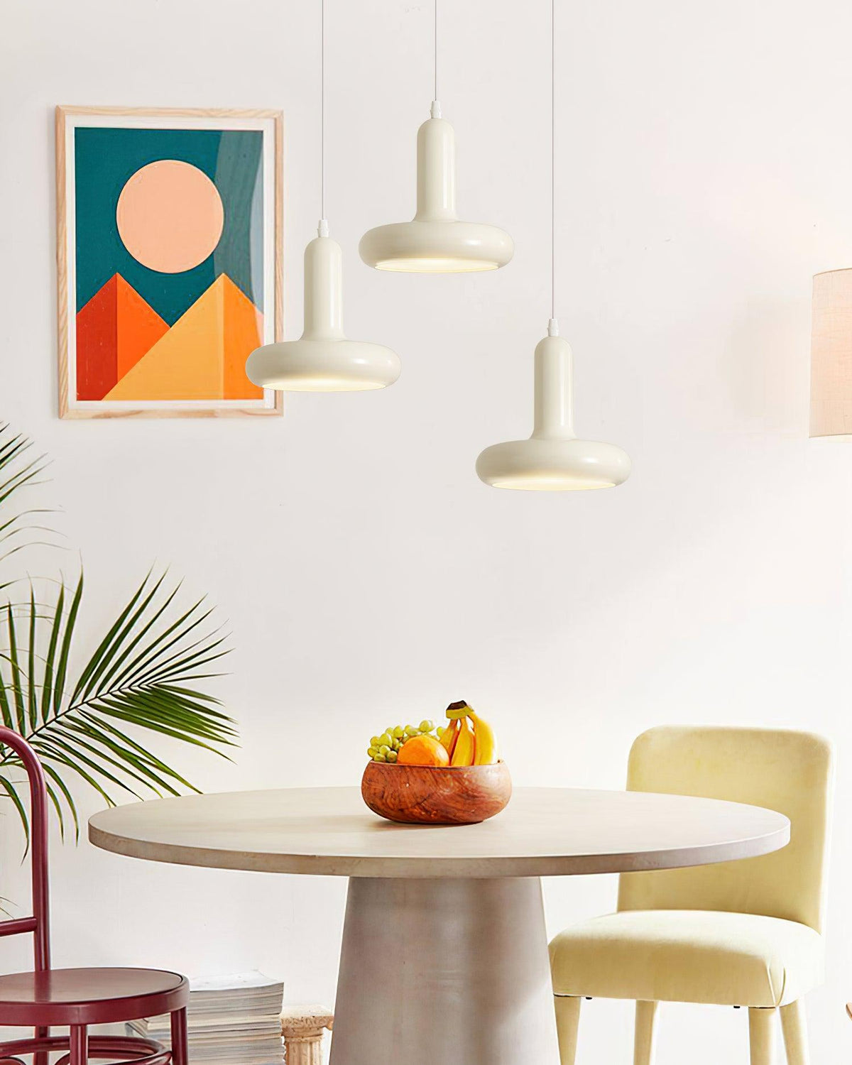 Lampa Wisząca Minimalistyczna z Okrągłą Kapsułową Kloszem