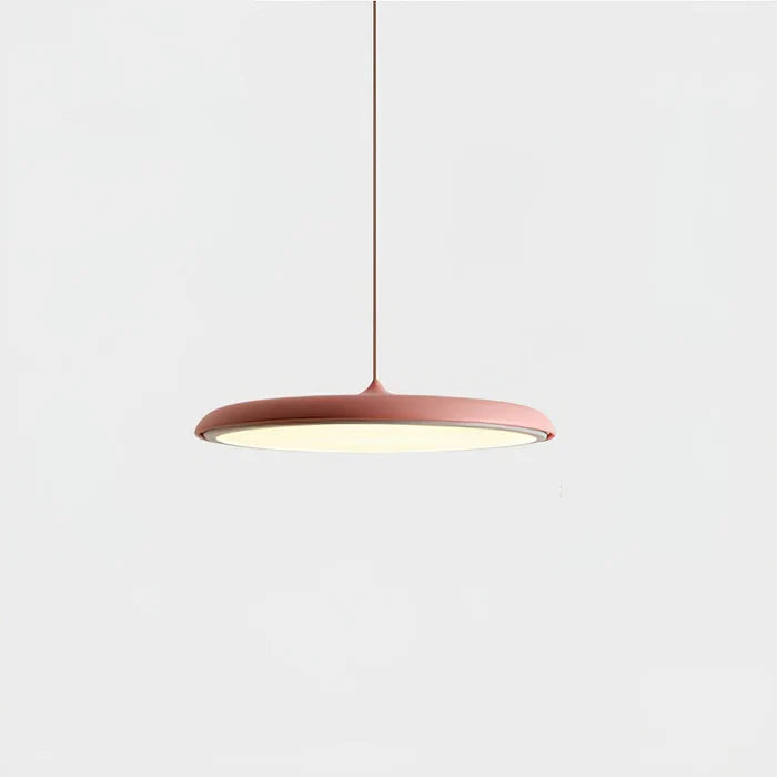 Lampa Wisząca Minimalistyczna z Okrągłym Kloszem i Wbudowanym Źródłem Światła