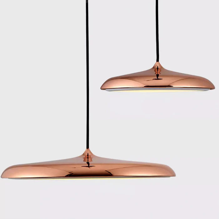 Lampa Wisząca Minimalistyczna z Okrągłym Kloszem i Wbudowanym Źródłem Światła