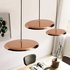 Lampa Wisząca Minimalistyczna z Okrągłym Kloszem i Wbudowanym Źródłem Światła