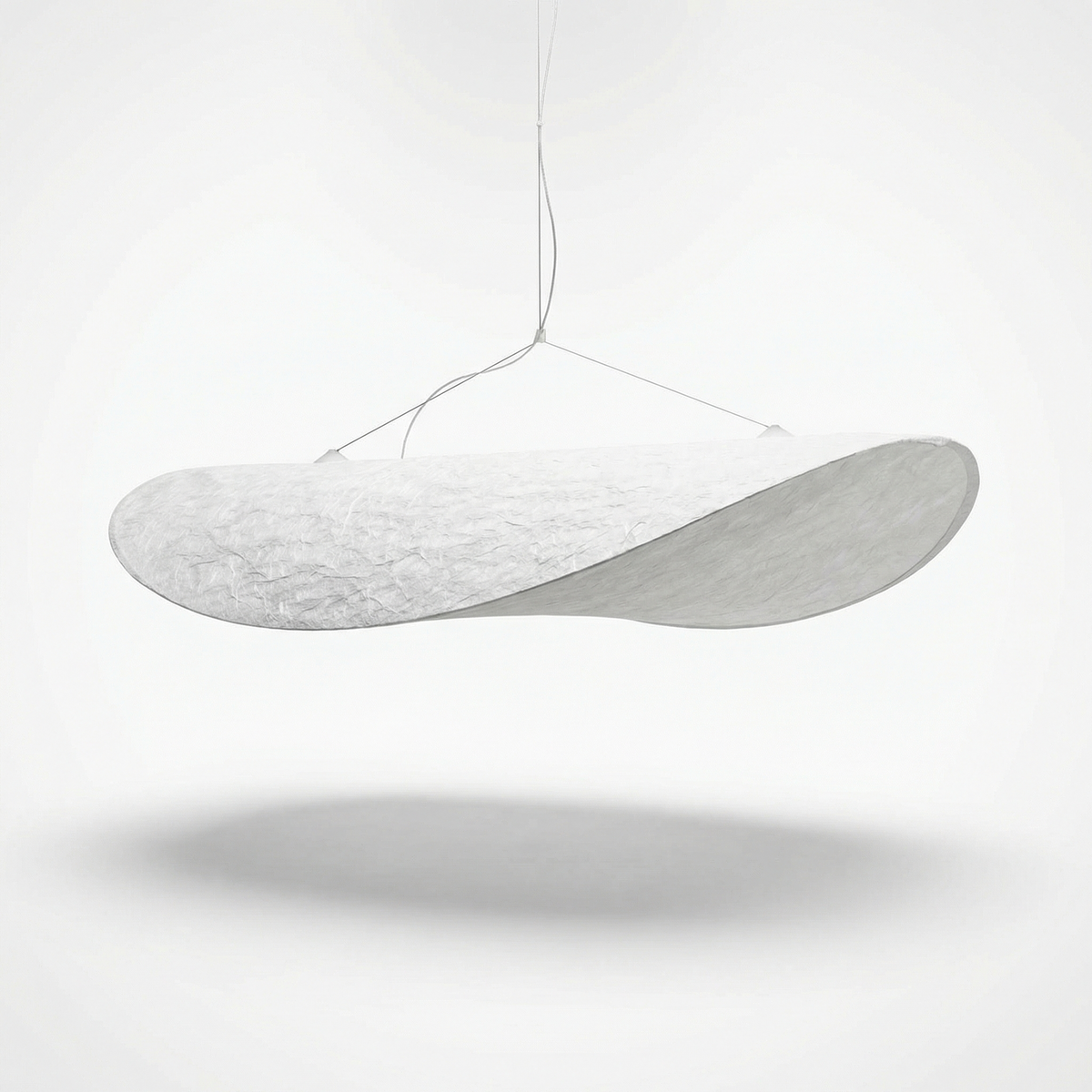 Lampa Wisząca Minimalistyczna z Organicznym Kloszem