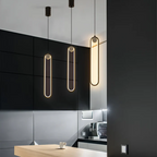 Lampa Wisząca Minimalistyczna z Podłużnym Kloszem i Wbudowanym LED