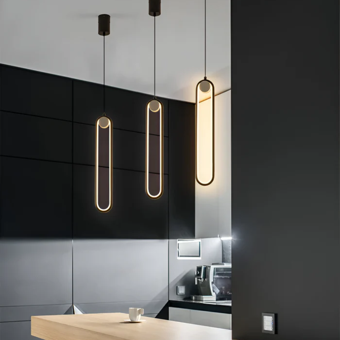 Lampa Wisząca Minimalistyczna z Podłużnym Kloszem i Wbudowanym LED