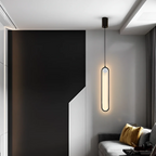 Lampa Wisząca Minimalistyczna z Podłużnym Kloszem i Wbudowanym LED