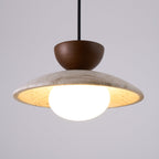 Lampa Wisząca Minimalistyczna z Trawertynem i Szklanym Kloszem