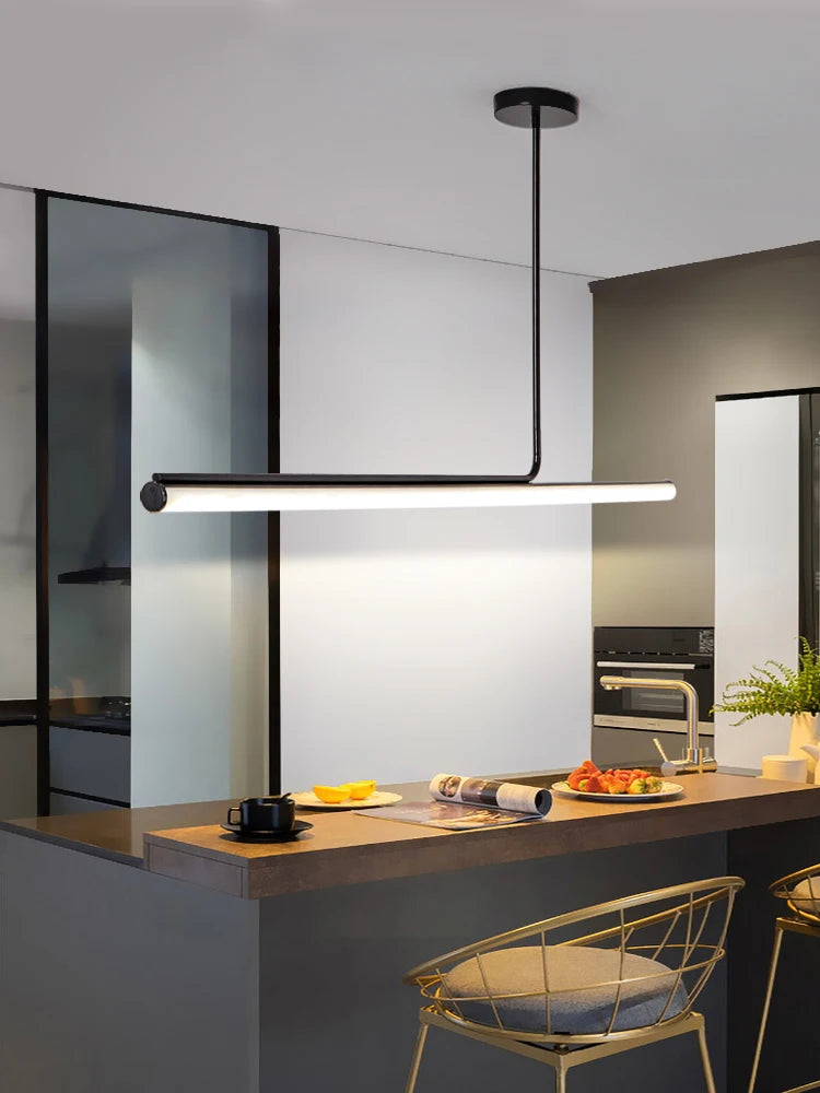 Lampa Wisząca Minimalistyczna z Tubą LED nad Stół