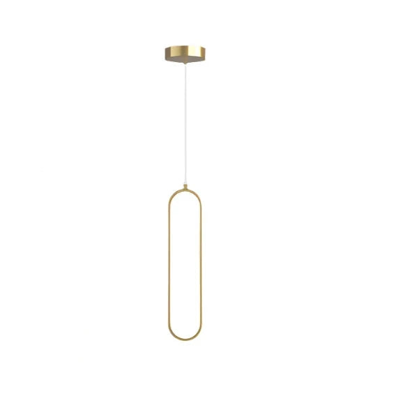 Lampa Wisząca Minimalistyczna z Wbudowanym LED i Owalnym Kloszem