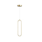 Lampa Wisząca Minimalistyczna z Wbudowanym LED i Owalnym Kloszem