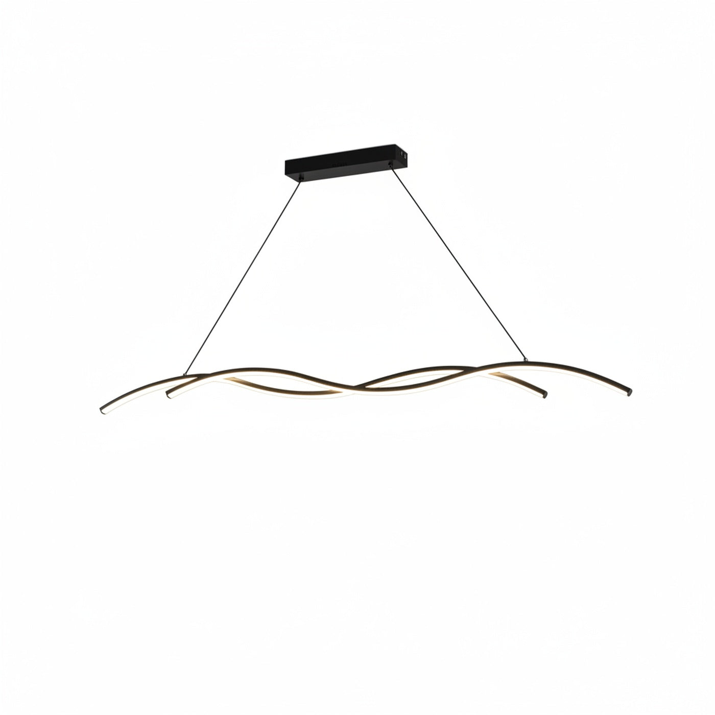 Lampa Wisząca Minimalistyczna z Zintegrowanym Oświetleniem w Kształcie Fali