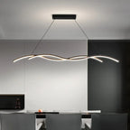 Lampa Wisząca Minimalistyczna z Zintegrowanym Oświetleniem w Kształcie Fali