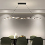 Lampa Wisząca Minimalistyczna z Zintegrowanym Oświetleniem w Kształcie Fali