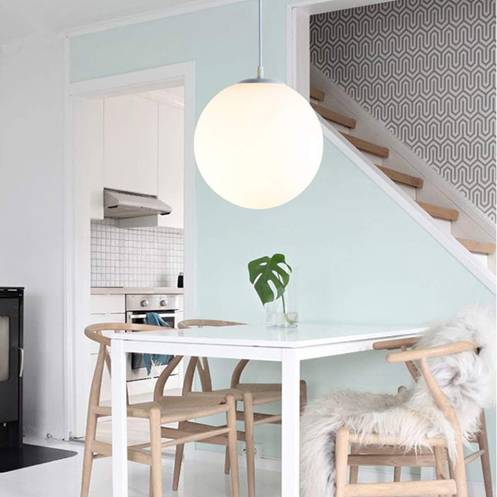 Lampa Wisząca Minimalistyczna ze Szklanym Kloszem Kulistym