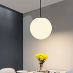 Lampa Wisząca Minimalistyczna ze Szklanym Kloszem Kulistym