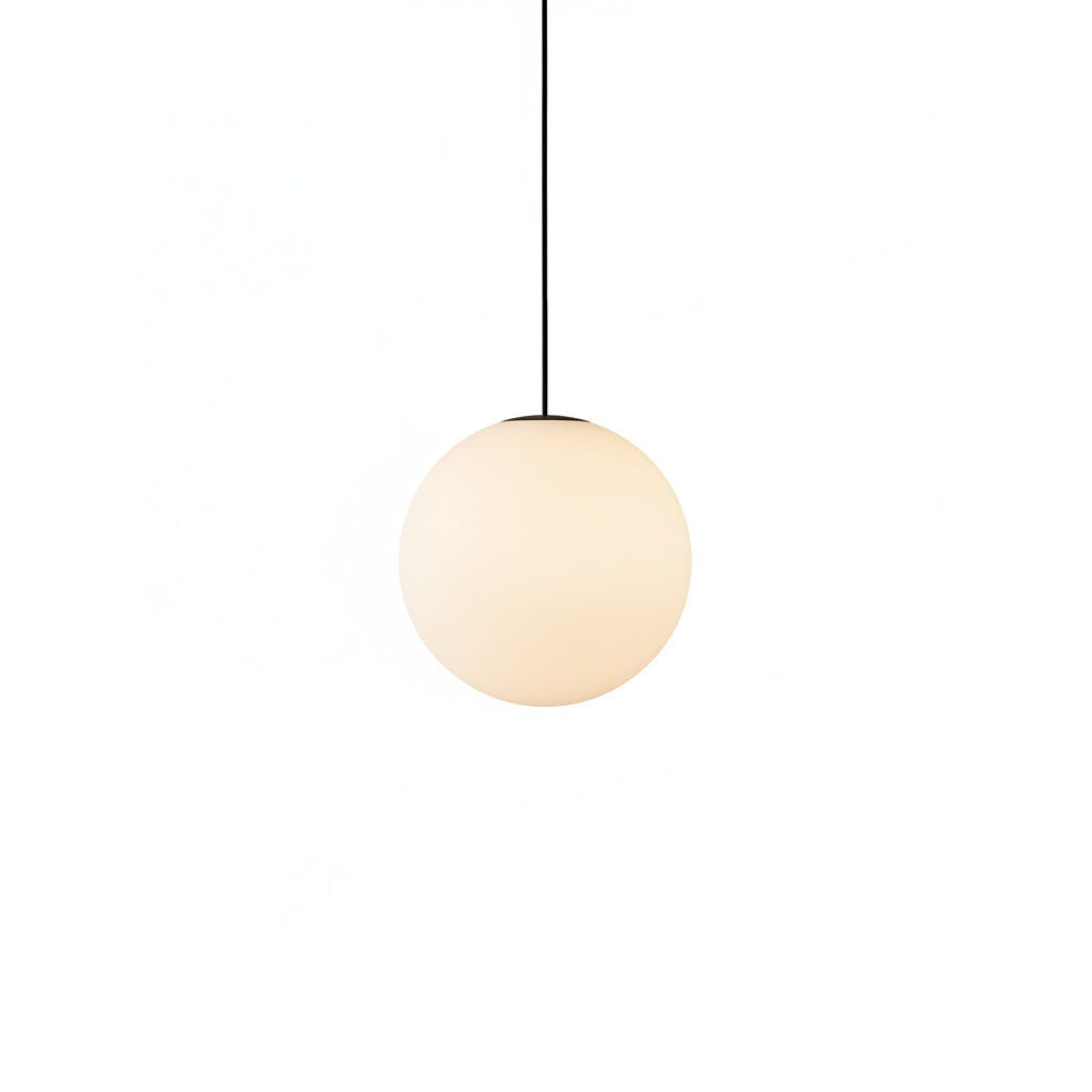 Lampa Wisząca Minimalistyczna ze Szklanym Kloszem w Kształcie Kuli