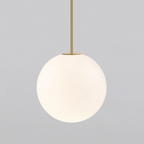 Lampa Wisząca Minimalistyczna ze Szklanym Kloszem w Kształcie Kuli