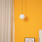 Lampa Wisząca Minimalistyczna ze Szklanym Kloszem w Kształcie Kuli