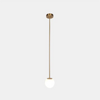 Lampa Wisząca Minimalistyczna ze Szklanym Kloszem w Kształcie Kuli