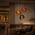 Lampa Wisząca Modern z Organicznym Kloszem Szklanym