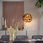 Lampa Wisząca Modern z Organicznym Kloszem Szklanym