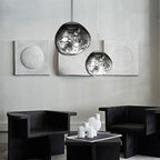Lampa Wisząca Modern z Organicznym Kloszem Szklanym