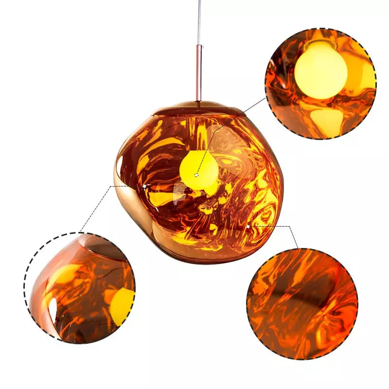 Lampa Wisząca Modern z Organicznym Kloszem Szklanym ##POS:17##