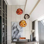 Lampa Wisząca Modern z Organicznym Kloszem Szklanym