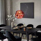 Lampa Wisząca Modern z Organicznym Kloszem Szklanym