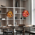 Lampa Wisząca Modern z Organicznym Kloszem Szklanym