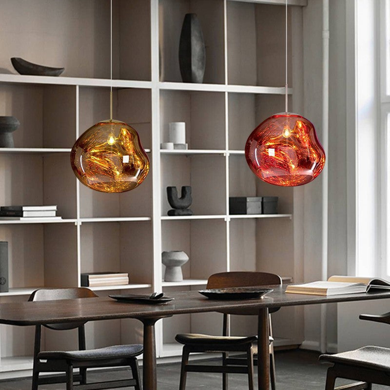 Lampa Wisząca Modern z Organicznym Kloszem Szklanym